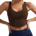 Women's Bustier Corset Crop Tank Tops Sleeveless Trendy Scoop Neck for Women Going Out Tops Summer Sexy High Impact (XS)