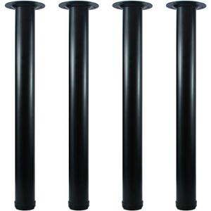 QLLY 20 inch Adjustable Metal Bench Legs, Coffee Table Leg, End Table Leg, Furniture Leg Set, Set of 4 (Black)