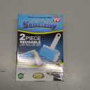 Schticky Lint Roller Set - Reusable & Washable Lint Roller Cleaner for Clothes Sofa Furniture Car Cat Dog Hair - Clean in a Quicky with Schticky (2 Piece)