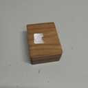 CHGCRAFT Walnut Wooden Cufflinks Box Black Storage Gift Box Jewelry Display Box for Engagement Birthday Anniversary, 3.35×2.36×1.38 inch