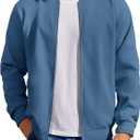 COOFANDY Bomber Lightweight Varsity Jacket Men Casual Flight Jacket With Pockets Navy, Large