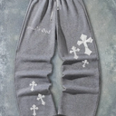 SOLY HUX Boy's Graphic Sweatpants Y2k Gothic Elastic Waist Straight Leg Baggy Pants Streetwear
 Size 14Y