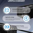 ECO-WORTHY 12V 20A Lithium Battery Charger 14.6V LiFePO4 Battery Charger with Anderson Connector Automatic Smart & Maintenance for Deep Cycle Rechargeable Battery Boat RV
