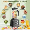 Blender, 1800W Blender with Grinder - 6-Blade Professional Smoothie Blenders for Kitchen, Crushes Ice, Self-Cleaning, 68oz & 20oz Jars Dishwasher Safe, for Baby Food, Nut Butter