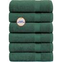 100% Cotton Bath Towels, 24x48 Pack of 6 Towels, Quick Dry, Highly Absorbent, Soft Feel Towel, Gym, Spa, Bathroom, Shower, Pool, Luxury Soft Towels (Aqua, 24x48 - 6 Pack)