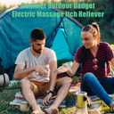 Electric Massage Itch Reliever,2-in-1 Itch Relief with USB Rechargeable 3 Kinds of Temperature and Vibration,Fast Itch Relief with Summer Outdoor Gadget (White)