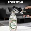 Easy Turn Smooth Edge Manual Can Opener, Hand Held Kitchen Gadget for Arthritis and Weak Hands, Effortless Rust-Proof Stainless Steel with Built-in Bottle Opener