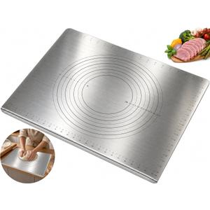 304 Stainless Steel Cutting Board with Lip for Kitchen 19.7 x 15.7in