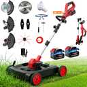 4-in-1 Cordless Lawn Mower, Weed Eater and Edger Combo with 2x4.0Ah Battery