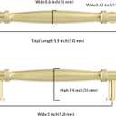 Asidrama 10 Pack 5 Inch(128mm) Gold Kitchen Cabinet Handles, Cabinet Pulls Kitchen Cabinet Hardware for Cupboard Drawer Pulls (5" Hole Center)