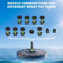 AISITIN 3.5W Solar Fountain for Bird Bath, Floating Solar Water Fountain Pump with 6 Interchangeable Nozzles, Outdoor Solar Water Pump for Garden Pond, Aquarium, Fish Tank, Pool