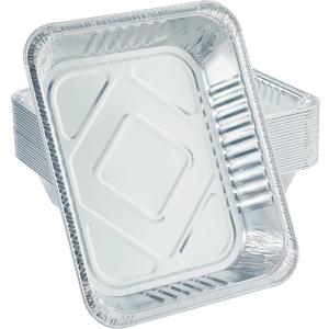 Aluminum Pans 9x13 Disposable Foil Pans (10 Pack) Half Size Deep Steam Table Pans Extra Thick for Baking, Cooking, Roasting, Heating, Serving & Lining Steam-Table Trays