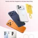 Syncwire Magnetic Phone Grip for MagSafe, Magsafe Suction Phone Grip with Silicone Cup, Dual Ring Phone Holder for Mirror Selfie & Video Recording, Removable Hands-Free, 2.68 x 3.66, Sunshine Yellow