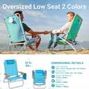 #WEJOY Folding Webbed Lawn Beach Chair - Heavy Duty Portable Outdoor Chair with Hard Armrest for Camping,Garden,Concerts,Festivals and Sand Picnic BBQ,265 LBS