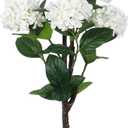 4 FT Artificial Hydrangea Tree- Large Faux Hydrangea Plants Indoor Outdoor，Fake Flower Trees with White Tall Planter for Home Garden,Front Decor