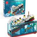 Titanic Sink and Break in Half Toy Building Blocks Set, Titanic Toys for Kids, Titanic Cruise Ship Model Toy, Titanic Model Ship Kit, Boat Bricks Kit 247 PCs