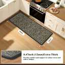 Collive Kitchen Mats Cushioned Anti Fatigue, Non Slip Waterproof Kitchen Floor Mat Black Sink Rug, Modern Comfort Desk Standing Rugs for Bedroom, Office, Laundry, 24''x59''