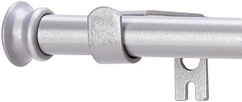 Standard Decorative Window Curtain Rods 30 to 116 Inch,5/8 Inch Diameter Small Curtain Rod Set, Heavy Duty Drapery Rods with Brackets