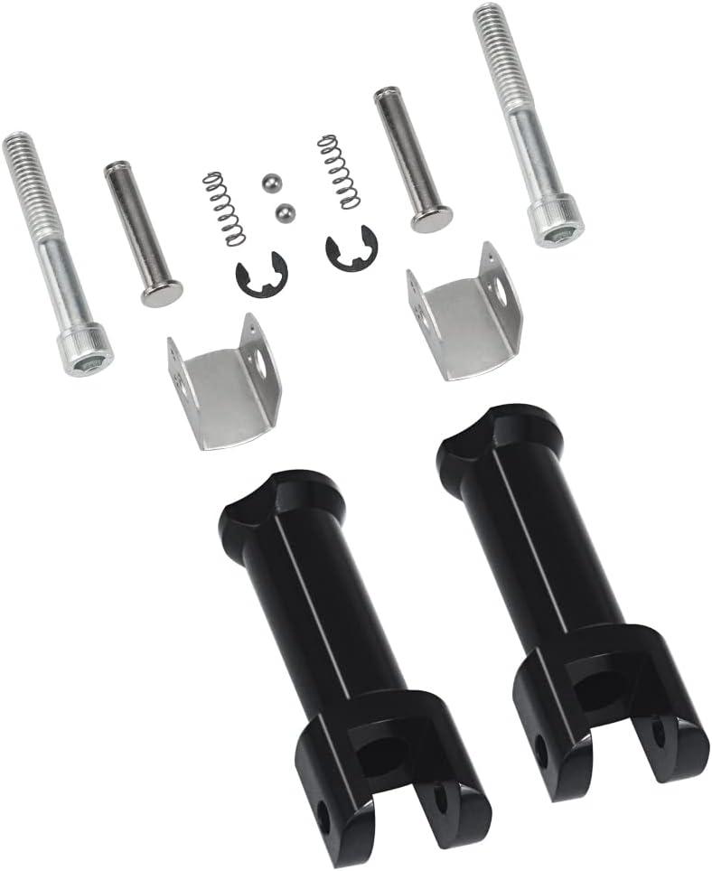 Left and Right Passenger footpeg supports for Harley Softail Models 2018-2025 Deluxe Fat Boy Heritage Sport Glide Softail Slim Street Bob Breakout Low Rider models,Gloss Black