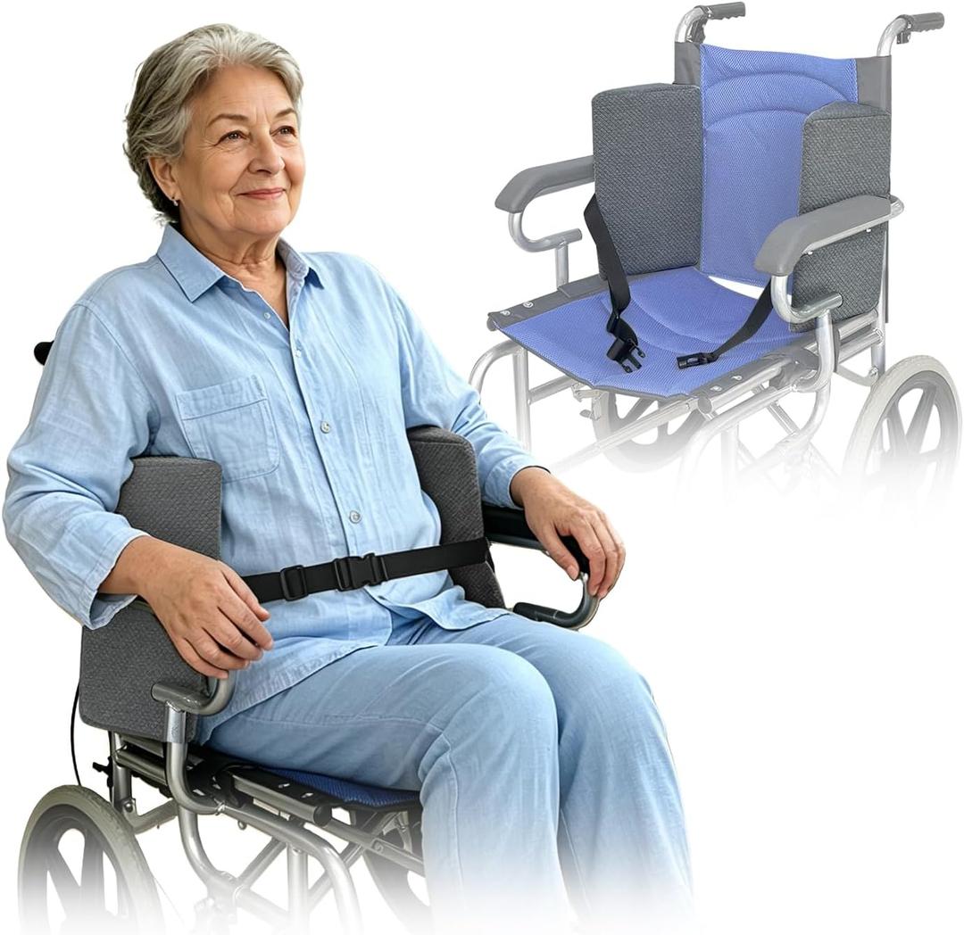 Lateral Support for Wheelchair, Lateral Back Support Cushions, Wheelchair Side Support Guards Pillow, Chair Positioning Wedges Cushion Side Supports for Elderly, Wheelchairs Lateral Pads (Small)