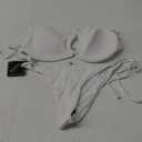 ZAFUL O Ring Bandeau Bikini Sets for Women Sexy Strapless Swimsuits 2 Piece High Cut Bathing Suit M