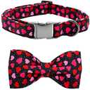 Bobo Rainbow Dog Collar - Valentine's Day Dog Collar Bows for Dogs Bow Heart Adjustable Dog Collar Girl Pet Gift Spring Dog Collar for Dogs,Large Pack