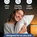 Lightweight 3 Piece Bed Sheet Set Twin Size - Cooling Sheets for Hot Sleepers - Soft Breathable Bedding Set w/ 8-16 Inch Deep Pockets - 1 Flat & 1 Fitted and 1 Pillowcase - Wrinkle Resistant - White