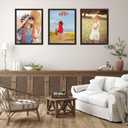 KTKDE A4 Picture Frame set of 3, Document Frame 8.3x11.7 Walnut Certificate Frame with Plexiglass Gallery Wall Frame Table frame best gift