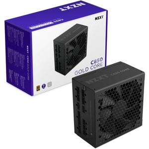 NZXT C850 Gold Core - 850W ATX 3.1 Power Supply - 80 Plus Gold - Cybenetics Platinum - Fully Modular - PCIe 5.1 600W 12V-2x6 - Zero RPM Fan - 105C Capacitors - Black