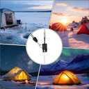 CozyCabin 14pcs Universal Ice Fishing Anchor Tool Kit Includes 6 Ice Fishing Tent Stakes Nail, Ice Anchor Drill Adapter with 1/4" Adapter Head, 6 Rope Hanger for Setting Up Ice Fishing Shelters Tents