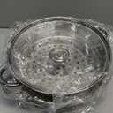 Yamde 2 Piece Stainless Steel Stack and Steam Pot Set - and Lid,Steamer Saucepot double boiler