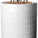 12 Inch Plant Pot,Ceramic Planter with Drainage,Large Planters for Indoor Plants,Indoor&Outdoor Plant pots,Ceramic Flower pots,Cylinder Flower Planter Pot(Pure White)