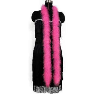2 Yards 30g Fluffy Marabou Feather Boa for DIY Craft Sewing Trim Home Wedding Party Decoration-Pink