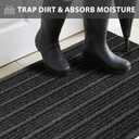Outdoor Front Door Mat 24" x 36", Dirt Trapping Outside Entrance Rug, Non Slip Shoe Scraper, Heavy Duty Commercial Rug for Patio, Garage, Traffic Area, Office, Roll Packing