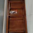 Adjustable Dog Ramp for Bed - 39" Long Foldable Wooden Ramp for Dogs to Get on Bed, Couch, or Car with 13.4" Wide Walking Space (Walnut Wood with Gray Carpet, Medium)