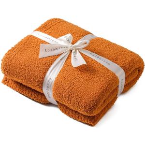 bearberry Super Soft Fall Throw Blanket Lightweight Cozy Warm Throw Blankets for Couch Bed Sofa All Season (Caramel, 50x60)