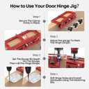 Door Hinge Jig, Aluminum Alloy Door Hinge Router Template, Adjustable Door Mortiser Fits Door Hinges from 2.5" to 5" Length, 1/4" Radius, 5/8" Radius and Types of Square