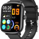 Smart Watch for Men, 1.69" Fitness Tracker with Heart Rate, Blood Pressure, Blood Oxygen Tracking, Smartwatch with 100+ Sports Modes, Step Counter Compatible with Android iOS