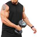 COOFANDY Men Workout Tank Top 2 Pack Gym Bodybuilding Sleeveless Muscle T Shirts (Medium)