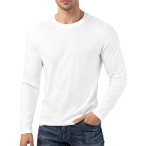 Men's Athletic T Shirts Crew Neck Breathable Quick-Dry Short Sleeve Workout T Shirt for Gym Running Fitness 1&2&5 Pack (White, XXL)