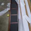 SZQINJI 3 Panel Photo Room Divider Screen, Solid Wood Divider for Room Separation for 8x10 Picture Frame Without Mat for 5x7 Photo with Mat, Walnut