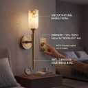 Luxury Natural Spanish Alabaster Wall Sconce 22in, 14inch