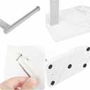NearMoon Hand Towel Holder with Balanced Marble Base, 304 Stainless Steel Stand Towel Ring L Shape Hand Towel Rack Free-Standing Towel Bar for Bathroom Kitchen Countertop (Single Rod, Brushed Nickel)