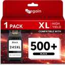 PG-245XL Black Ink Cartridge Compatible for Canon 245 246 XL PG245 CL246 245XL Ink Work with Canon PIXMA TR4520, TS3320, MG2522, MG2525, MX490, TS302 Cannon Printer (1 Black)