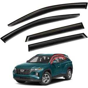 Window Visors Rain Guards FIT 2022, 2023 Hyundai Tucson  Side Window Deflectors Vent Shades Sun/Rain Guards, 4PCS Smoke Tape-On Set for Front and Rear Windows