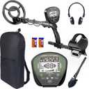 Metal Detector for Adults Professional, Higher Accuracy Gold and Silver Detector, Metal Detector Waterproof Pinpoint, Bigger LCD, 5 Mode, 10" IP68 Coil, New Advanced DSP Chip, Green