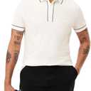 Lacoste Mens Regular Fit Paris Contrast Stretch Piqué Polo Shirt (White, L)