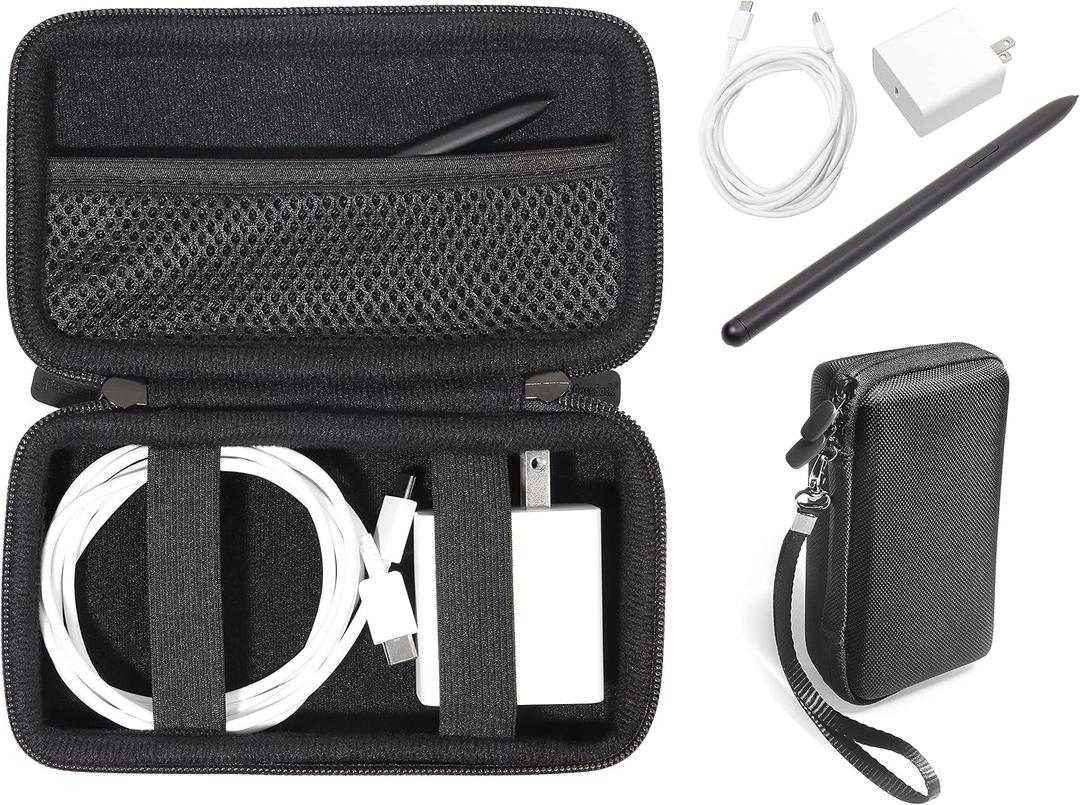 Case for Samsung Galaxy Book Charger, Compatible with Samsung Galaxy Book Pro 360, Pro, Flex, Flex2, with mesh Pocket for Stylus, Portable SSD T9/T7 Shield/T7/T5