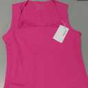 REORIA Butsmooth® Women's Square Neck Going Out Crop Tops Double Lined Cute Basic Tank Tops 2025 Clothes, M