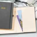 2026 Planner - Weekly and Monthly Planner 2026, 8.5"x11", Jan.2026 - Dec.2026, Leather Hardcover, 12 Monthly Tabs, Pen Loop, Elastic Closure, Pocket, Grey